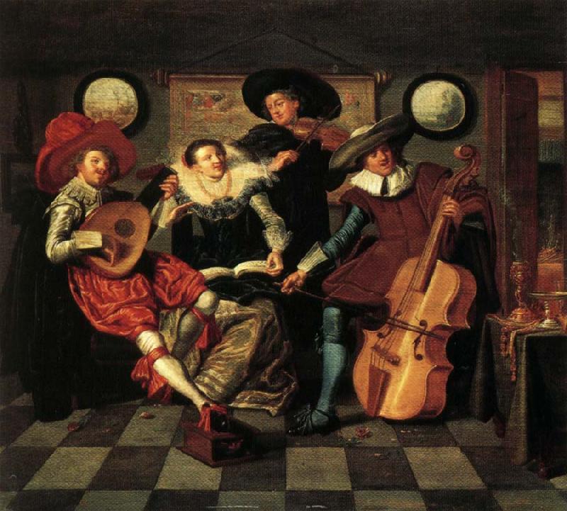 Dirck Hals The Merry Company oil painting picture